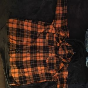 Orange H&M Flannel Hoodie